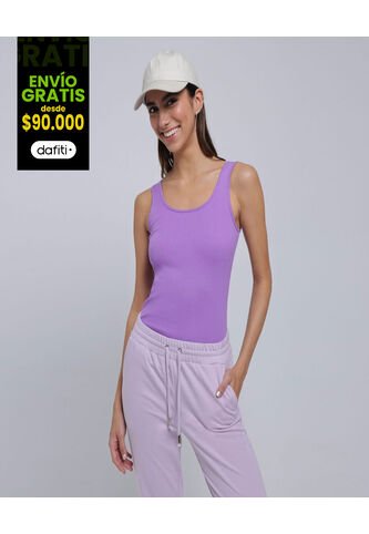 Camiseta Para Mujer Manga Sisa Color Purpura Marca Ostu #40092155 Ostu