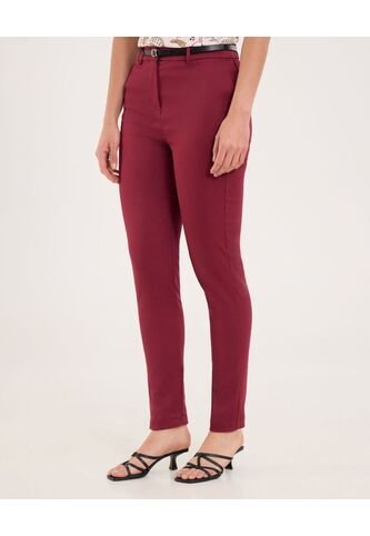 Pantalón Para Mujer Chino Color Vino Marca Ostu #40070801 Ostu
