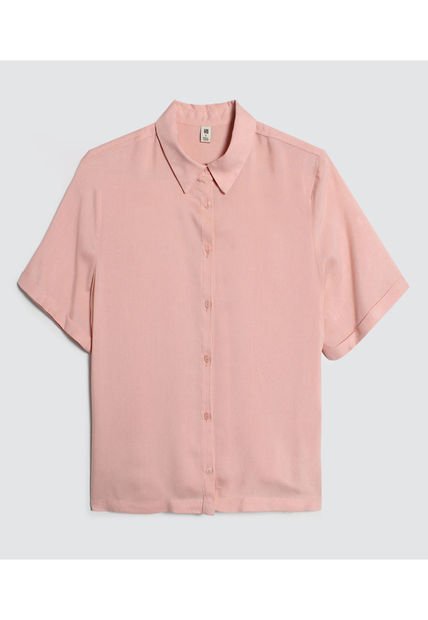 Camisa Para Mujer Manga Corta Color Rosado  Marca Ostu #40010183