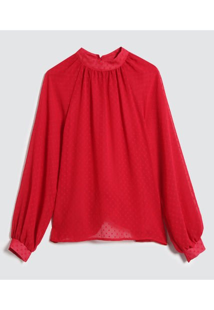Blusa Para Mujer Manga Larga Color Rojo Marca Ostu #40120974