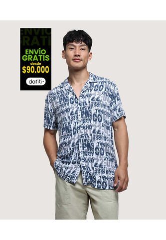 Camisa Para Hombre Manga Corta Sin Bolsillo Color Gris Oscuro Marca Ostu #60010708 Ostu