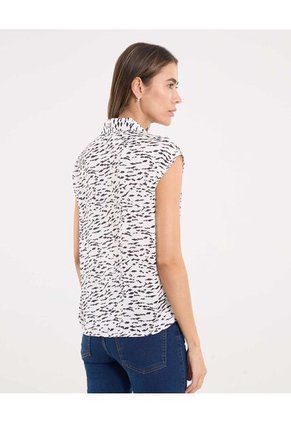 Camisa Para Mujer Manga Corta Color Crudo Marca Ostu #40010349