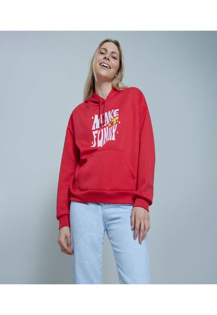Buzo Para Mujer Hoodie Color Rojo Marca Ostu #40060311