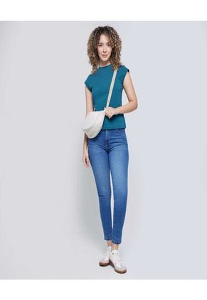 Jean Para Mujer Skinny Color Azul Medio Marca Ostu #40160424