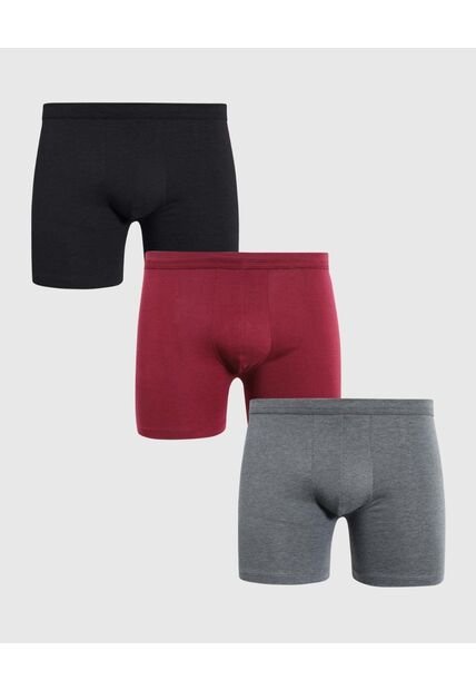 Pantaloncillo Para Hombre Boxer Filete Medio Algodón Color Negro Marca Ostu #60000514