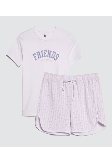 Pijama Para Niña M/C P/C Color Blanco Marca Ostu #90040070