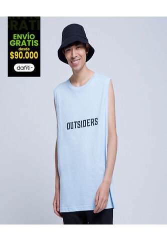 Camiseta Para Hombre Manga Sisa Color Azul Claro Marca Ostu #60091184 Ostu