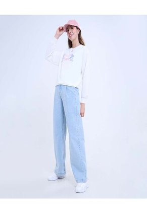 Buzo Para Mujer Cuello Redondo Color Crema Marca Ostu #40060445