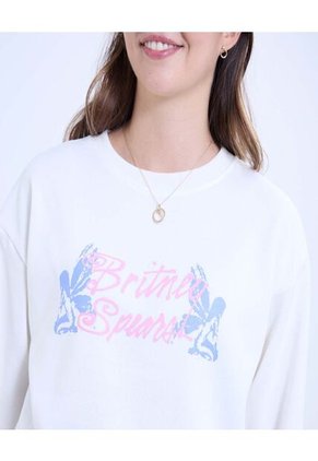 Buzo Para Mujer Cuello Redondo Color Crema Marca Ostu #40060445