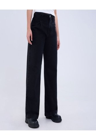 Jean Para Mujer Wide-Leg Minimal Color Negro Marca Ostu #40160479 Ostu