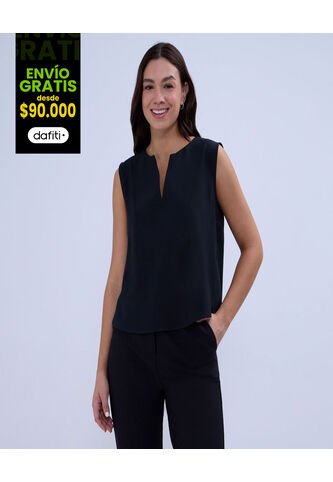 Blusa Para Mujer Manga Sisa Color Negro Marca Ostu #40121080 Ostu