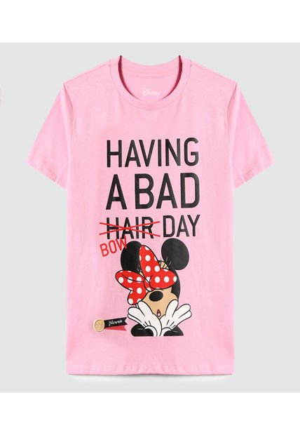 Camiseta Para Mujer Manga Corta Color Rosado  Marca Ostu #40091905