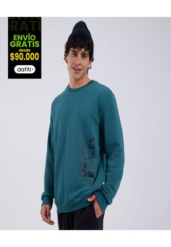 Buzo Para Hombre Cuello Redondo Color Verde  Marca Ostu #60060268 Ostu