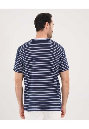 Camiseta Para Hombre Manga Corta Cuello Redondo Color Azul Marca Ostu #60091786