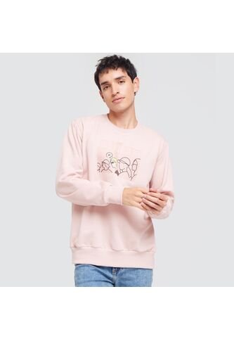 Buzo Para Hombre Cuello Redondo Color Rosado  Marca Ostu #60060218 Ostu