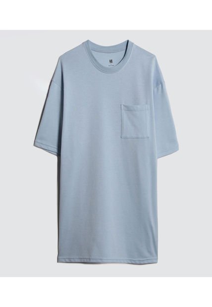 Camiseta Para Hombre Manga Corta Color Azul Claro Marca Ostu #60091189