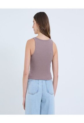 Camiseta Para Mujer Manga Sisa Color Café Marca Ostu #40092340