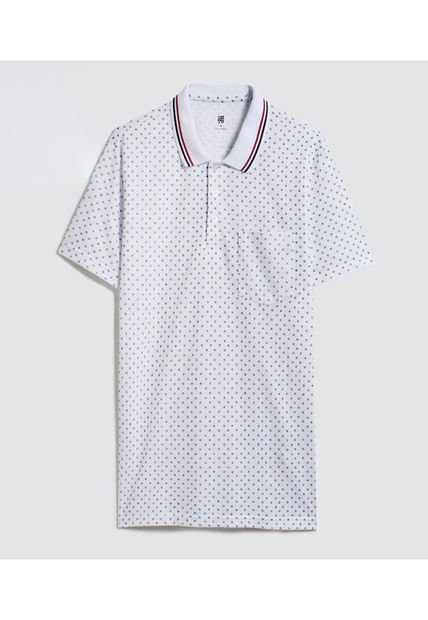 Polo Para Hombre Cuello Tejido Con Bolsillo Color Blanco Marca Ostu #60110631