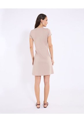 Vestido  Para Mujer M/C Medio Color Beige Marca Ostu #40170378