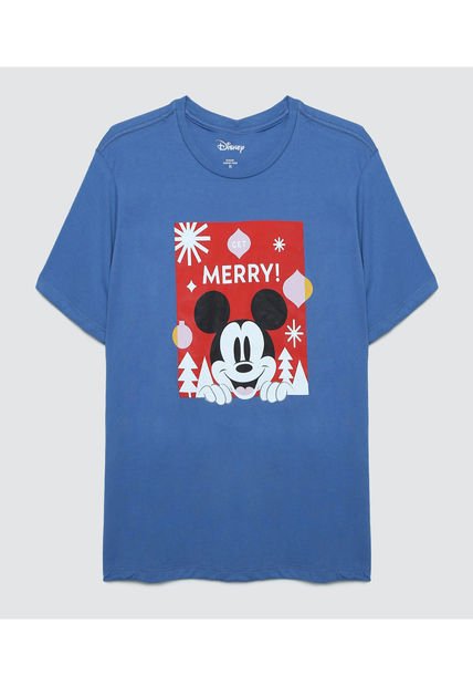Camiseta Para Hombre Manga Corta Color Azul  Marca Ostu #60091104