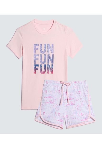 Pijama Para Niña M/C P/C Color Rosado  Marca Ostu #90040071
