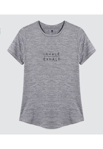 Camiseta Para Mujer Manga Corta Color Gris  Marca Ostu #40092078