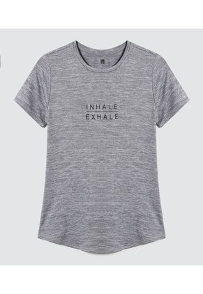 Camiseta Para Mujer Manga Corta Color Gris  Marca Ostu #40092078