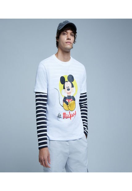Camiseta Para Hombre Manga Corta Color Blanco Marca Ostu #60091163