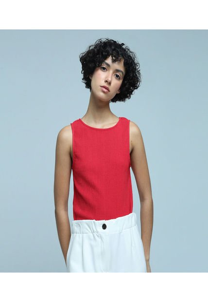 Camiseta Para Mujer Manga Sisa Color Rojo Marca Ostu #40091995