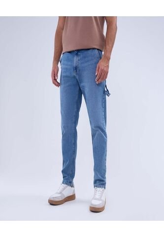 Jean Para Hombre Carrot Color Azul Claro Marca Ostu #60160337 Ostu