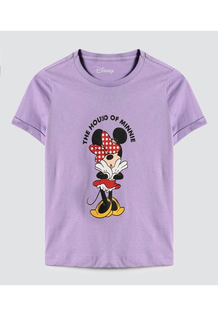 Camiseta Para Niña Manga Corta Color Morado Marca Ostu #90090205