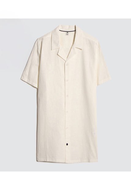 Camisa Para Hombre Manga Corta Sin Bolsillo Color Blanco Marca Ostu #60010619