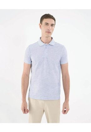 Polo Para Hombre Cuello Tejido Sin Bolsillo Color Gris  Marca Ostu #60110241