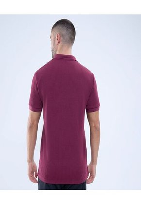 Polo Para Hombre Cuello Tejido Sin Bolsillo Color Vino Marca Ostu #60110727