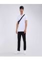 Polo Para Hombre Cuello Tejido Sin Bolsillo Color Blanco Marca Ostu #60110699 de Ostu