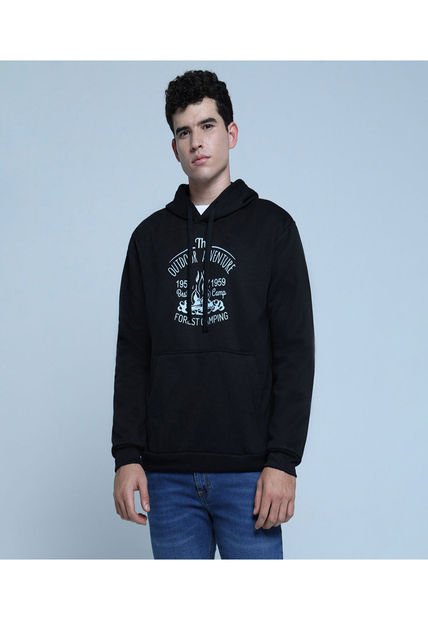 Buzo Para Hombre Hoodie Color Negro Marca Ostu #60060362