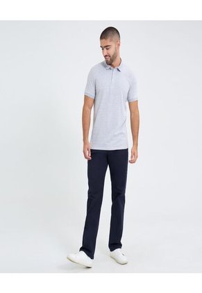 Polo Para Hombre Cuello Tejido Sin Bolsillo Color Gris Marca Ostu #60110760