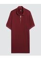 Polo Para Hombre Cuello Tejido Sin Bolsillo Color Vino Marca Ostu #60110727 de Ostu