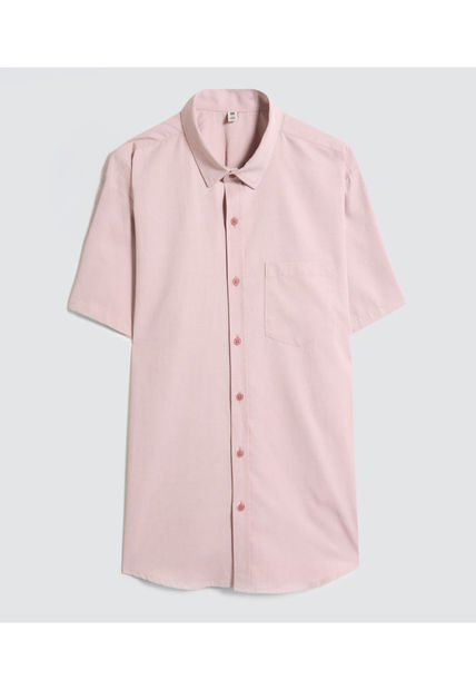 Camisa Para Hombre Manga Corta Con Bolsillo Color Naranja Marca Ostu #60010667