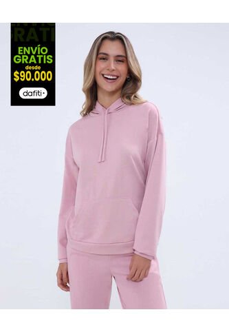 Buzo Para Mujer Hoodie Color Rosado  Marca Ostu #40060374 Ostu