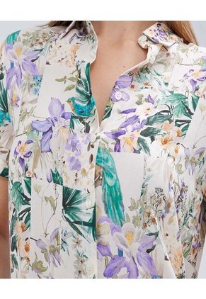 Camisa Para Mujer Manga Corta Color Crudo Marca Ostu #40010230