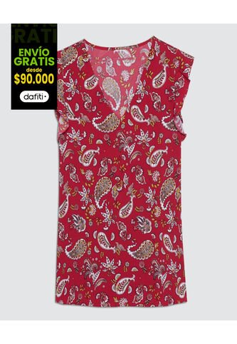 Blusa Para Mujer Manga Sisa Color Rosado Oscuro Marca Ostu #40120845 Ostu