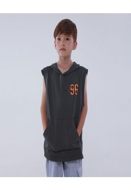 Buzo Para Niño Hoodie Color Verde  Marca Ostu #80060111