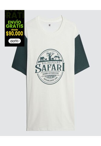 Camiseta Para Hombre Manga Corta Color Blanco Marca Ostu #60091152 Ostu