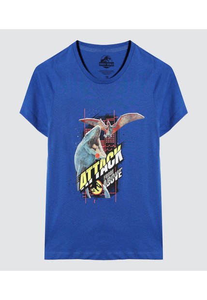 Camiseta Para Niño Manga Corta Color Azul  Marca Ostu #80090189
