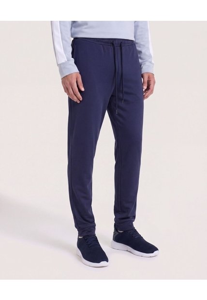 Pantalón Jogger Con Screen  Para Hombre Azul Ostu