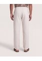 Pantalón De Moda Con Pinzas  Para Hombre Marfil Ostu de Ostu