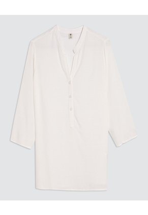 Blusa Para Mujer Manga 3/4 Color Blanco Marca Ostu #40120830