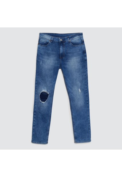 Jean Para Hombre Slim Color Azul  Marca Ostu #60160201
