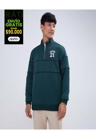 Buzo Para Hombre Cuello Alto O Cuello Tortuga Color Verde  Marca Ostu #60060428 Ostu